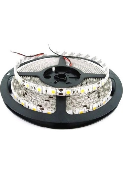 5metre LED Şerit 5050 DC12V Kırmızı Renkli (60LED/M) IP65 Işık Aydınlatma Lambası Hortum Kendinden Yapışkanlı