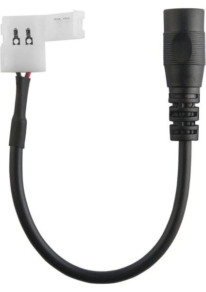 Dc Dişi Power Girişli 2 Pin 8 mm Şerit LED Lehimsiz Birleştirme Aparatı LED Konnektör Kiti Kablo