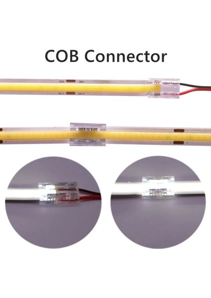 Dc Dişi Power Girişli 2 Pin 8 mm Şerit LED Lehimsiz Birleştirme Aparatı LED Konnektör Kiti Kablo