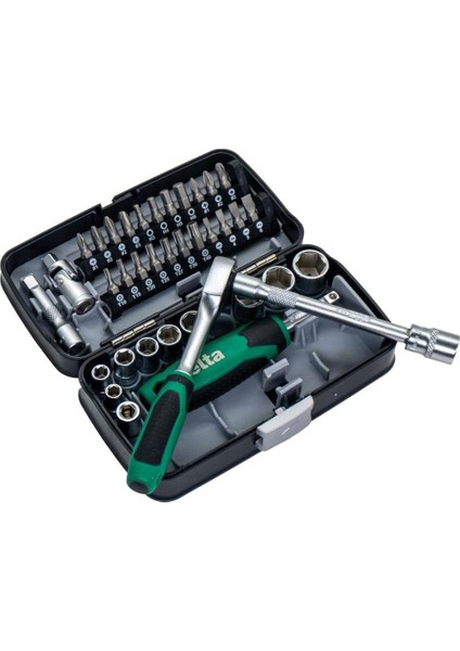 1/4" Altıköşe Cırcırlı Lokma Anahtar ve Bits Uç Seti 38 Parça