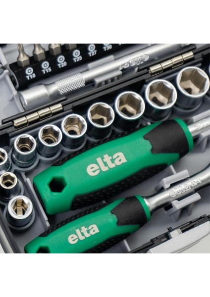 1/4" Altıköşe Cırcırlı Lokma Anahtar ve Bits Uç Seti 38 Parça