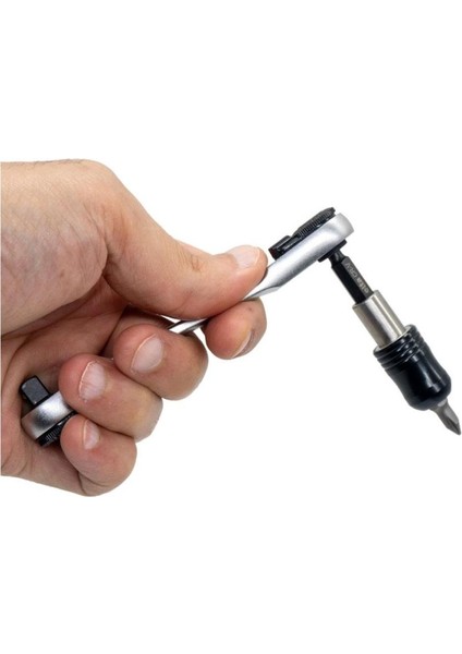 1/4" Altıköşe Cırcırlı Lokma Anahtar ve Bits Uç Seti 23 Parça