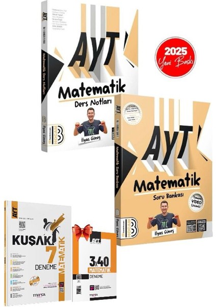 2025 AYT Matematik Ders Notları ve Video Çözümlü Soru Bankası - Marka Yayınları Kuşak AYT Matematik