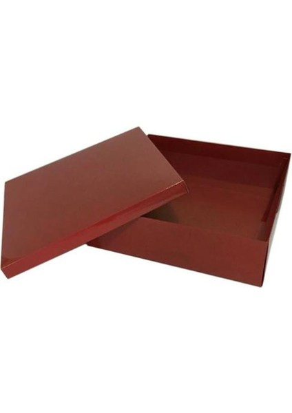 Tahtakale Toptancı Komple Karton Kutu 35x35x10 Cm (10 Adet)  Bordo