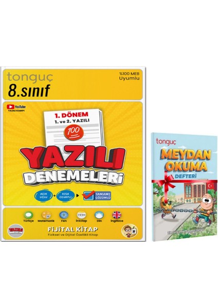 8. Sınıf Yazılı Denemeleri 1. Dönem 1 ve 2. Yazılı ve Meydan Okuma Defteri