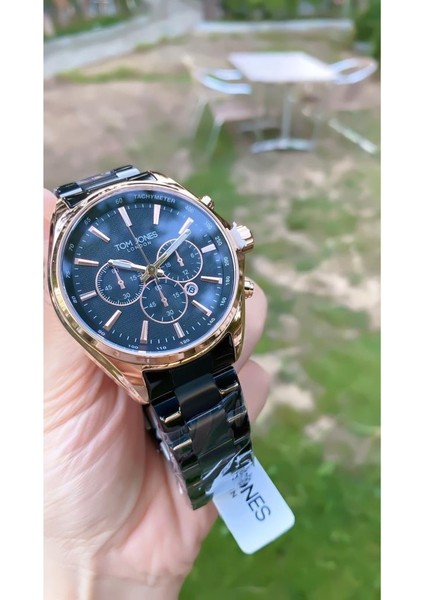 MRD11988 Rose Siyah Renk Erkek Kol Saati Bileklik Hediyeli modelleri