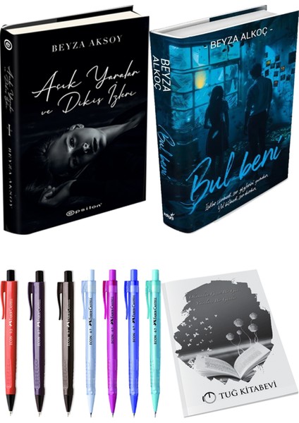 Bul Beni (Ciltli) Beyza Alkoç ve Açık Yaralar ve Dikiş Izleri (Ciltli) Beyza Aksoy 2'li Set + Armağan