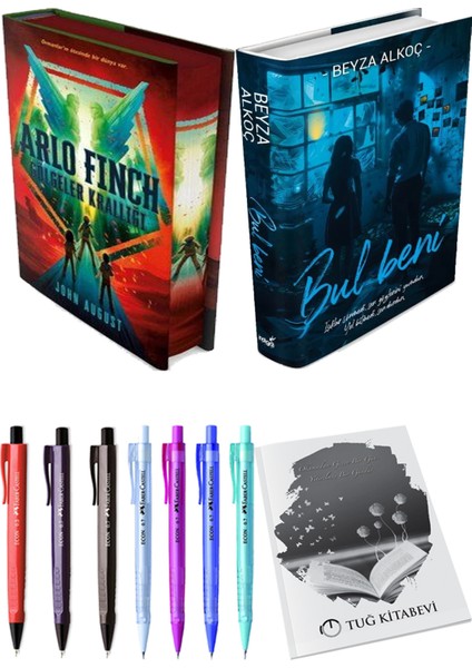 Bul Beni (Ciltli) Beyza Alkoç ve Arlo Finch Gölgeler Krallığı (Ciltli) John August 2'li Set + Armağan