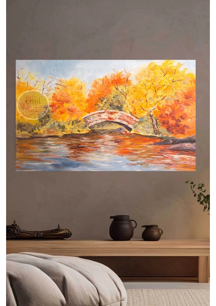 Abstract Modern Doğa Manzara Yağlı Boya Görünümlü Özel Tasarım Kanvas Tablo