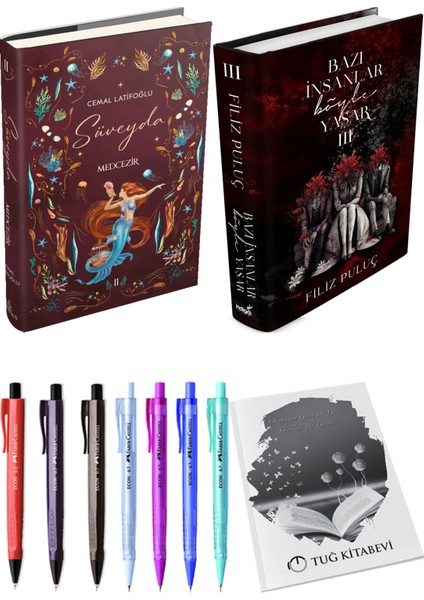 Bazı İnsanlar Böyle Yaşar 3 (Ciltli) Filiz Puluç ve Süveyda 2 Medcezir (Ciltli) Cemal Latifoğlu 2'li Set + Armağan