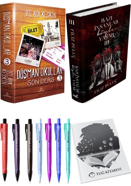 Bazı İnsanlar Böyle Yaşar 3 (Ciltli) Filiz Puluç ve Düşman Okullar 3 (Ciltli) Dilara Keskin 2'li Set + Armağan
