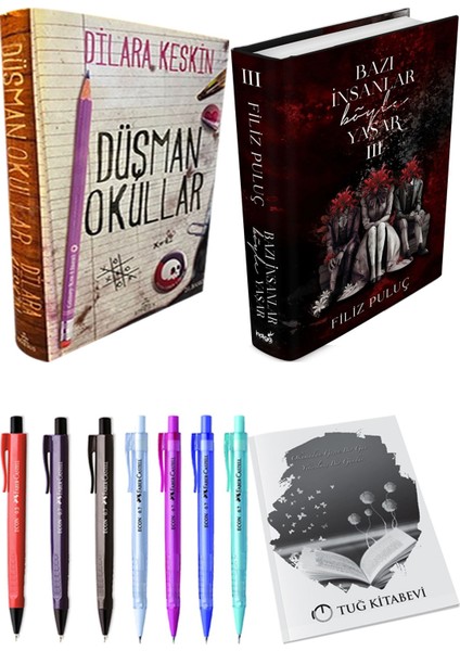 Bazı İnsanlar Böyle Yaşar 3 (Ciltli) Filiz Puluç ve Düşman Okullar 1 (Ciltli) Dilara Keskin 2'li Set + Armağan