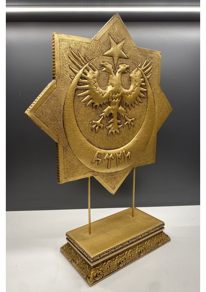 Dekoratif Selçuklu Çift Başlı Kartal Biblo (Altın Rengi) modelleri