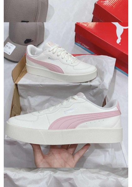 Kadın Snekars Yüksek Taban Spor Ayakkabı Kadın Sneaker Ayakkabı 380147-05-2 Bej