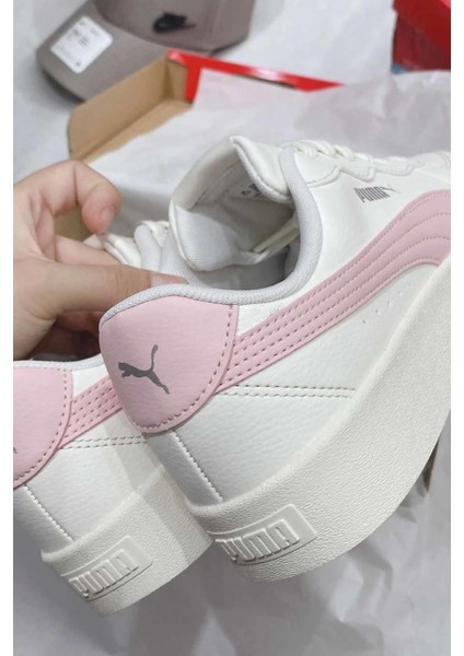 Kadın Snekars Yüksek Taban Spor Ayakkabı Kadın Sneaker Ayakkabı 380147-05-2 Bej