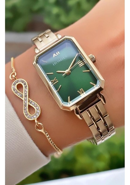 MRD11494 Altın Renk Kadın Kol Saati Bileklik Hediyeli fırsatları