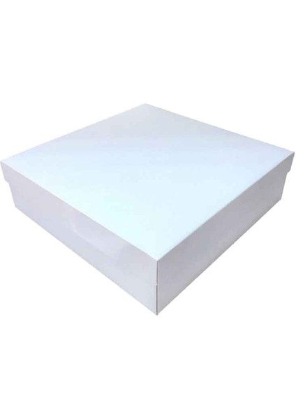 Tahtakale Toptancı Komple Karton Kutu 15x15x3 Cm (10 Adet)  Beyaz