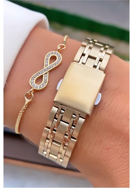 MRD11504 Altın Renk Kadın Kol Saati Bileklik Hediyeli fırsatları