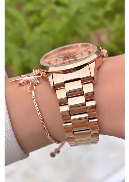MRD11958 Rose Gold Renk Kadın Kol Saati Bileklik Hediyeli fırsatları