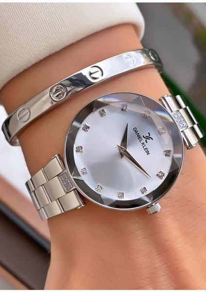 MRD11422 Gümüş Renk Kadın Kol Saati Bileklik Hediyeli