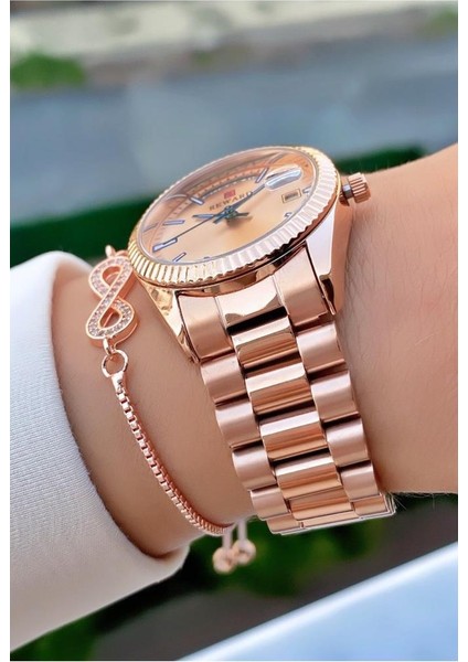 MRD11895 Reward Rose Gold Renk Çelik Kordon Kadın Kol Saati Bileklik Hediyeli fırsatları