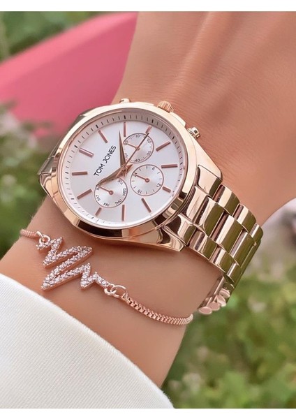 MRD12203 Rose Gold Renk Kadın Kol Saati Bileklik Hediyeli fiyatları