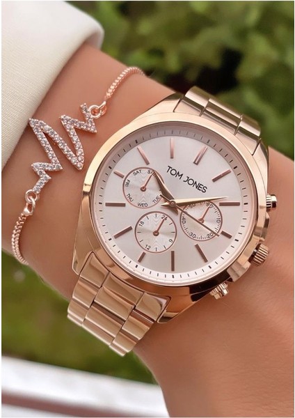 MRD12203 Rose Gold Renk Kadın Kol Saati Bileklik Hediyeli modelleri