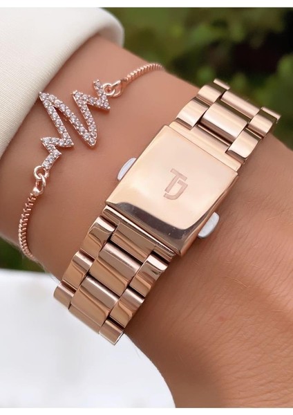 MRD12203 Rose Gold Renk Kadın Kol Saati Bileklik Hediyeli fırsatları