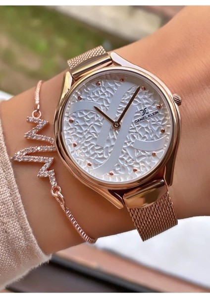 MRD12110 Rose Gold Renk Kadın Kol Saati Bileklik Hediyeli