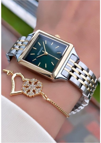 MRD11531 Sarı Gümüş Renk Kadın Kol Saati Bileklik Hediyeli fiyatları