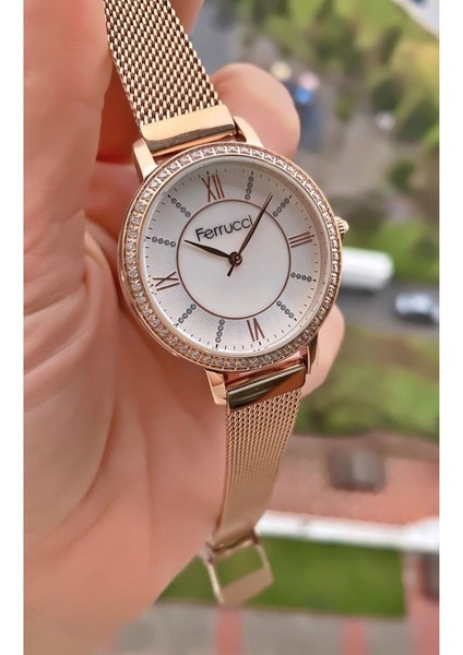 MRD11732 Rose Gold Renk Çelik Kordon Kadın Kol Saati Bileklik Hediyeli modelleri