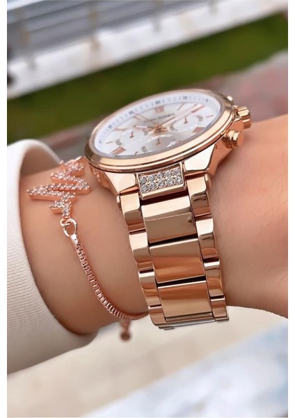 MRD12046 Rose Gold Renk Kadın Kol Saati Bileklik Hediyeli fiyatları