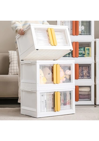 4 Raflı, x -Large Ebatlı, Üst Üste Istiflenebilir, Katlanabilir Dolap, Beyaz Kulplu fiyatları