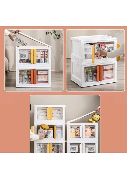 4 Raflı, x -Large Ebatlı, Üst Üste Istiflenebilir, Katlanabilir Dolap, Beyaz Kulplu modelleri