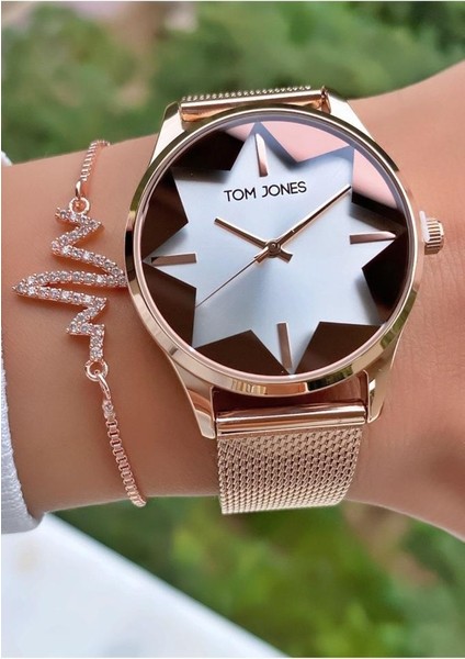 MRD12205 Rose Gold Renk Kadın Kol Saati Bileklik Hediyeli fiyatları