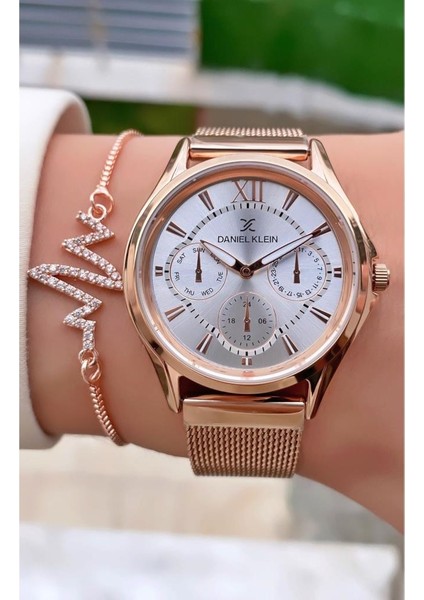 MRD12179 Rose Gold Renk Kadın Kol Saati Bileklik Hediyeli