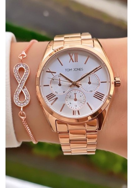 MRD11952 Rose Gold Renk Kadın Kol Saati Bileklik Hediyeli modelleri