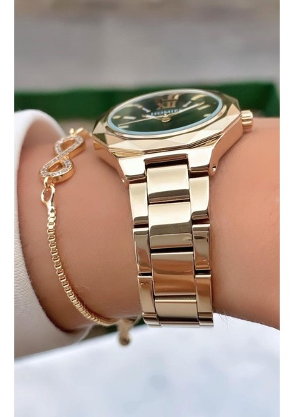 MRD11491 Altın Renk Kadın Kol Saati Bileklik Hediyeli fırsatları