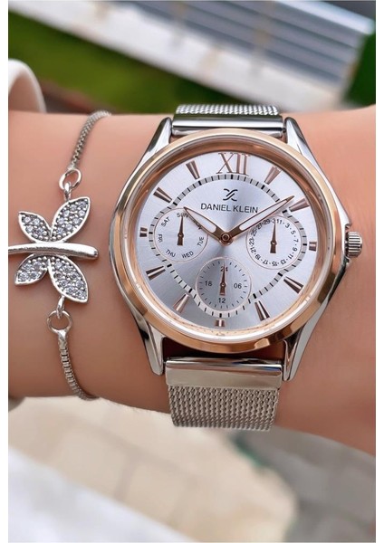 MRD12303 Rose Gold Renk Kadın Kol Saati Bileklik Hediyeli