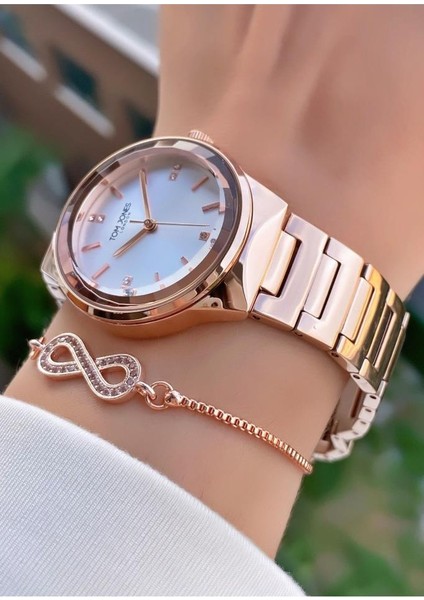 MRD11972 Rose Gold Renk Kadın Kol Saati Bileklik Hediyeli indirimleri