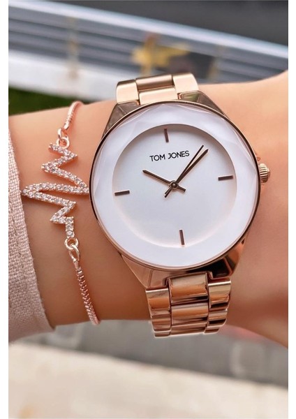 MRD12048 Rose Gold Renk Kadın Kol Saati Bileklik Hediyeli fırsatları