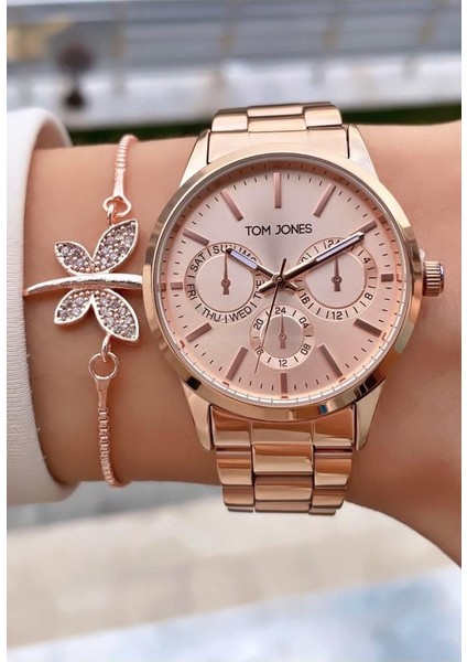 MRD12032 Rose Gold Renk Kadın Kol Saati Bileklik Hediyeli fırsatları