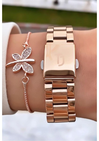 MRD12032 Rose Gold Renk Kadın Kol Saati Bileklik Hediyeli indirimleri