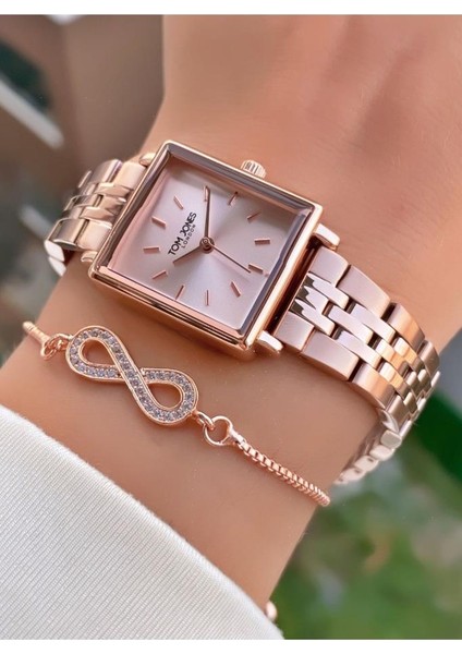 MRD11348 Rose Gold Renk Kadın Kol Saati Bileklik Hediyeli fiyatları