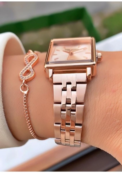 MRD11348 Rose Gold Renk Kadın Kol Saati Bileklik Hediyeli fırsatları