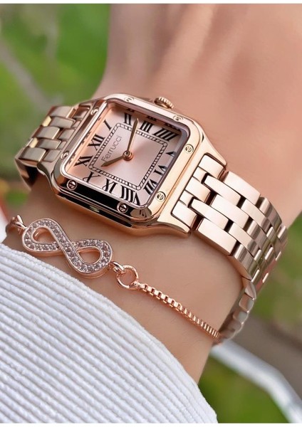 MRD11572 Rose Gold Renk Çelik Kordon Kadın Kol Saati Bileklik Hediyeli fırsatları