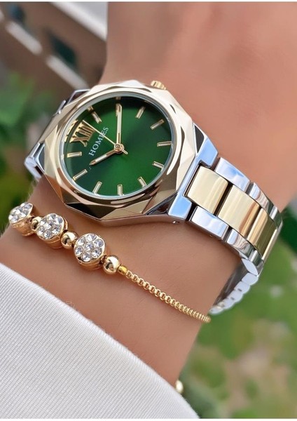 MRD11526 Sarı Gümüş Renk Kadın Kol Saati Bileklik Hediyeli fiyatları