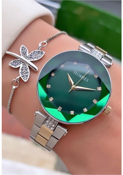 MRD11541 Sarı Gümüş Renk Kadın Kol Saati Bileklik Hediyeli indirimleri