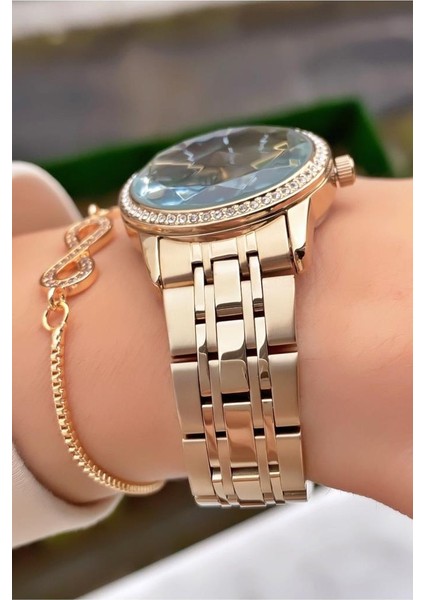 MRD11642 Sarı Renk Kadın Kol Saati Bileklik Hediyeli fiyatları