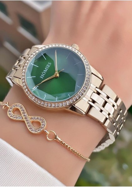 MRD11642 Sarı Renk Kadın Kol Saati Bileklik Hediyeli fırsatları